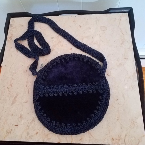 Vintage Bags Vintage Velvet Crochet Tambourine Bag Poshmark